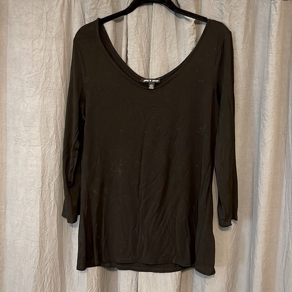 EUC Cable & Gauge 3/4 sleeve tee L